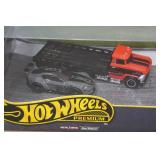 Hot Wheels Horizon Hauler with Porsche, Datsun and Toyota Cars