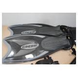 Cressi Adult Rondine Palau Fin Snorkel Set -Fin Size L/XL