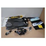 Cressi Adult Rondine Palau Fin Snorkel Set -Fin Size M/L