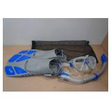 Cressi Adult Blulove Snorkel Set -Fin Size ML/XL