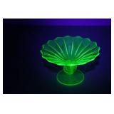 Assorted Green Depression Glass Pieces - Some Uranium