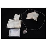 Silver Mercury Dime Coin Heart Locket Watch Necklace