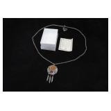 Indian Head One Cent Coin Dream Catcher Necklace