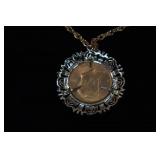 *2* Coin Pendant Necklaces