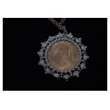 *2* Coin Pendant Necklaces