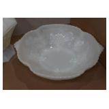 Vintage Anchor Hocking Grape Design Milk Glass Set