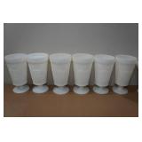 Vintage Anchor Hocking Grape Design Milk Glass Set