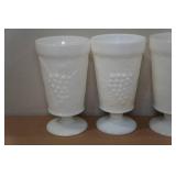 Vintage Anchor Hocking Grape Design Milk Glass Set