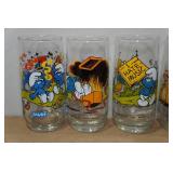*14* Vintage Smurfs Collectors Glasses
