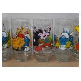 *14* Vintage Smurfs Collectors Glasses