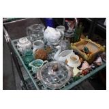 Glass Collectables - Fire King Lidded Bowl, Lefton Piggy Bank