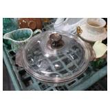 Glass Collectables - Fire King Lidded Bowl, Lefton Piggy Bank