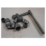 Assorted Tools -Multi-Purpose Cutter Tool, Pillow, EFCO Sharpener, Hex Drive Sockets, Makita Saw