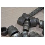 Assorted Tools -Multi-Purpose Cutter Tool, Pillow, EFCO Sharpener, Hex Drive Sockets, Makita Saw