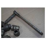 Assorted Tools -Multi-Purpose Cutter Tool, Pillow, EFCO Sharpener, Hex Drive Sockets, Makita Saw