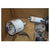 Assorted Tools -Multi-Purpose Cutter Tool, Pillow, EFCO Sharpener, Hex Drive Sockets, Makita Saw