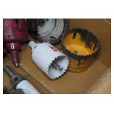 Assorted Tools -Multi-Purpose Cutter Tool, Pillow, EFCO Sharpener, Hex Drive Sockets, Makita Saw