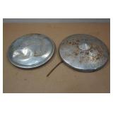 Large Assortment - Hub Caps, Tools, Leather Purse, Vintage Spring Horse