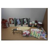 Large Assortment - Hub Caps, Tools, Leather Purse, Vintage Spring Horse