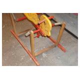 Large Assortment - Hub Caps, Tools, Leather Purse, Vintage Spring Horse