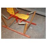 Large Assortment - Hub Caps, Tools, Leather Purse, Vintage Spring Horse