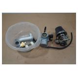 Large Assortment - Hub Caps, Tools, Leather Purse, Vintage Spring Horse