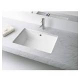 Glacier Bay 21 in. Drop-In Rectangular Vitreous China Bathroom Sink in White    Customer Returns See Pictures