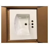 Glacier Bay 21 in. Drop-In Rectangular Vitreous China Bathroom Sink in White    Customer Returns See Pictures