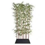 96 in. Artificial Tall Burgundy Bamboo Screen in Pot - KD by VINTAGE HOME  Customer Returns See Pictures