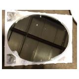 MOEN Banbury 23 in. W x 26 in. H Oval Frameless Tilt Wall Bathroom Vanity Mirror in Brushed Nickel   Customer Returns See Pictures