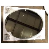 MOEN Banbury 23 in. W x 26 in. H Oval Frameless Tilt Wall Bathroom Vanity Mirror in Brushed Nickel   Customer Returns See Pictures