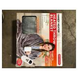 HANDY HEATER 50 in. x 60 in. Heated Blanket in Gray  Customer Returns See Pictures