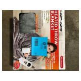 HANDY HEATER 50 in. x 60 in. Heated Blanket in Gray  Customer Returns See Pictures