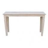 International Concepts Java 52 in. Unfinished Standard Rectangle Wood Console Table Customer Returns See Pictures