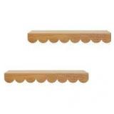 StyleWell Kids Scalloped Wood Floating Wall Shelves (Set of 2)    Customer Returns See Pictures