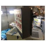 Nifty "PAY AT THE PUMP" 2 Sided Aluminum Sign in Bracket