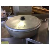 2 Caldero Type Cast Aluminum #22 Pots with Lids