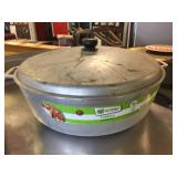 2 Caldero Type Cast Aluminum #22 Pots with Lids