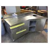 NSF Stainless Steel Prep/Work Station - 63 1/2" Wide