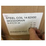 (6) Rolls 14" x 50 Ft Steel Coil Woodgrain - Norwegian Wood