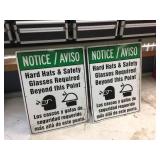 2 Aluminum 18" x 24" Hard Hat Signs