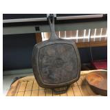 2 Cast Iron Lodge 5SK Skillet & 8SQ Square Skillet