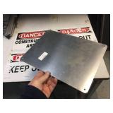 4 Aluminum DANGER Signs - 14" x 10"