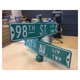 Vintage STREET INTERSECTION Sign - By Gopher St Paul