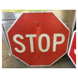 2 Aluminum STOP Signs - 30" - Nice Patina On The One