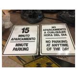 2 Bi-lingual Metal Parking Signs - 18" x 24"