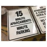 2 Bi-lingual Metal Parking Signs - 18" x 24"