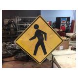 Vintage Pedestrian Sign - 30" x 30"