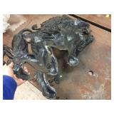 Pair Cast Aluminum Lion Ornamental Hanger Decor!!