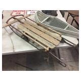 2 Pair Military Type Snowshoes & Vintage Runner Sled